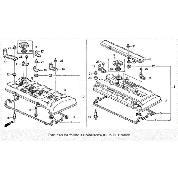 Honda OEM BSeries Valve Cover Gasket Kit Elusive Racing