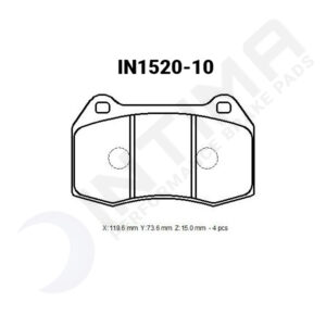 Intima RR Front Brake Pads - FD2 Type R, JDM DC5 Type R Brembo - Image 2