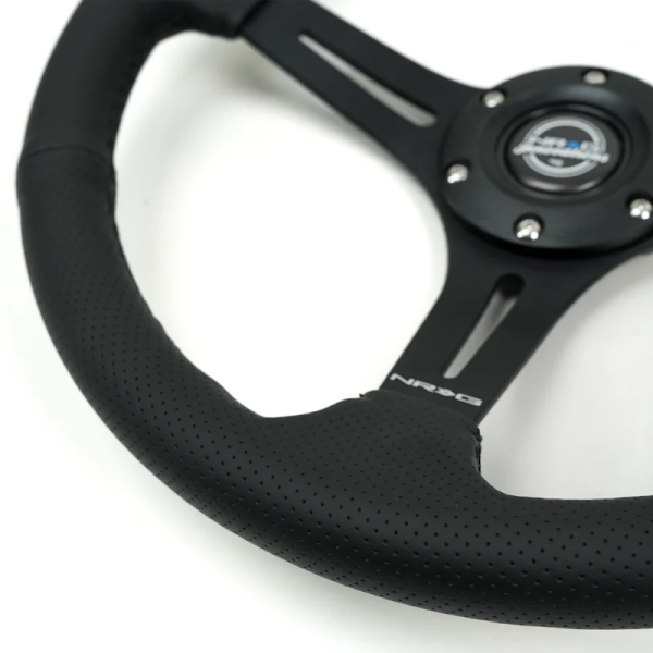 NRG Innovations - 350MM 3" 2.5 Dish With Slits Leather - Image 2