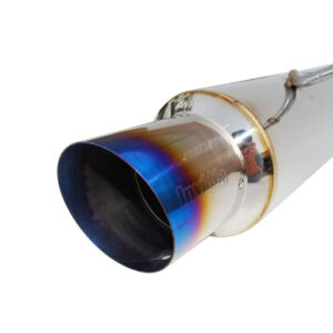 Invidia N1 Turbo Back Exhaust Non Resonated w/Catless Down Pipe, Ti Tip - Subaru WRX/STI GD 01-07 - Image 3