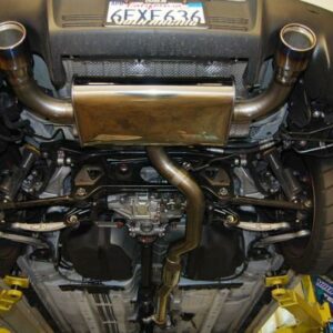 Invidia Q300 Turbo Back Exhaust w/PSR O2 Outlet, Ti Tips - Mitsubishi Evo X - Image 3